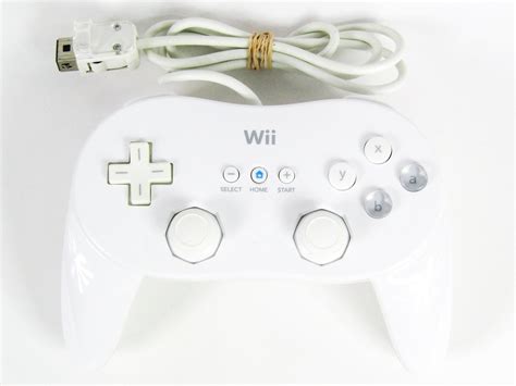 White Wii Classic Controller Pro Nintendo Wii Retromtl