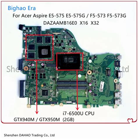 Dazaamb16e0 For Acer Aspire F5 573 F5 573g E5 575 E5 575g Laptop