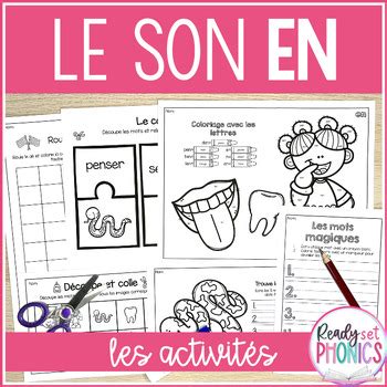 French Phonics Activities Le Son En Em Les Sons Compos S Tpt