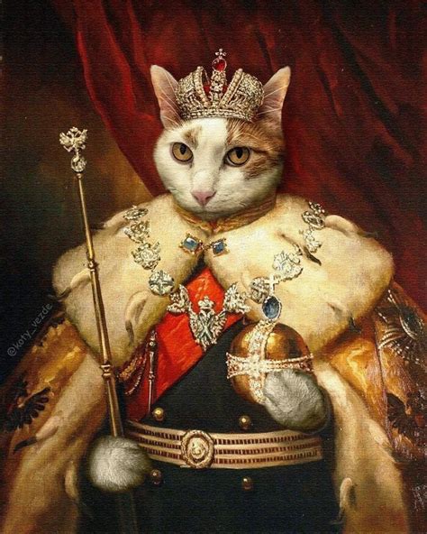 Artist Turns Pictures Of Cats Into Classical Paintings Pics Cats