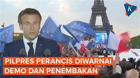 Demo Pecah Usai Emmanuel Macron Menang Pilpres Perancis Youtube