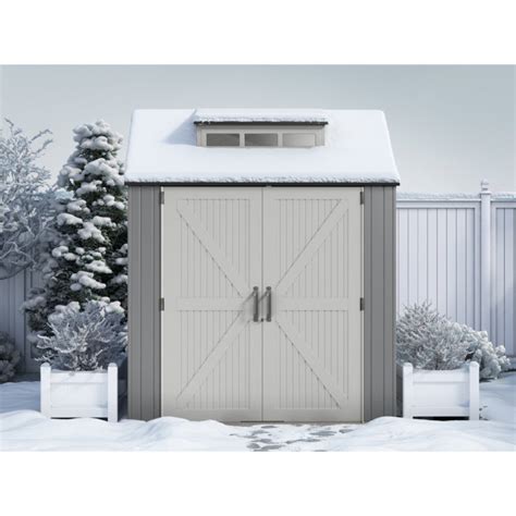 Rubbermaid Ft X Ft Charcoal Tan Easy Install Shed By Rubbermaid At