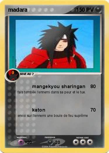 Pokémon madara 25 25 mangekyou sharingan Ma carte Pokémon