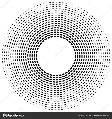 Cercles Radiaux En Pointill S El Ment Circulaire Concentrique Avec Ga