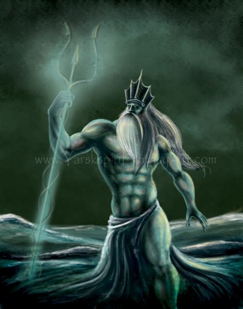 Poseidon Illustration Drawing By Yarkspiri On Deviantart