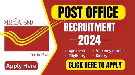 Post Office Recruitment 2024 Released Apply Online Selection