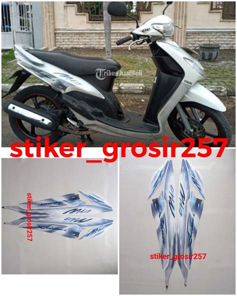 Stiker Striping Lis Body Yamaha Mio Smile Putih Standar