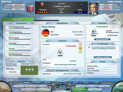 Anstoss 2007 Der Fußballmanager Screenshots for Windows MobyGames