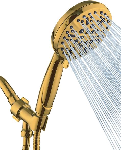 Gold Shower Head With Handheld High Pressure The High Flow Rain