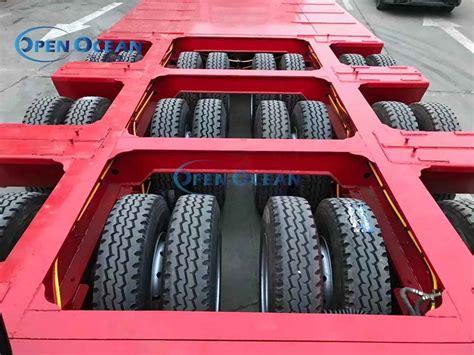 Axles Low Bed Lowboy Container Gooseneck Excavator Transport Truck