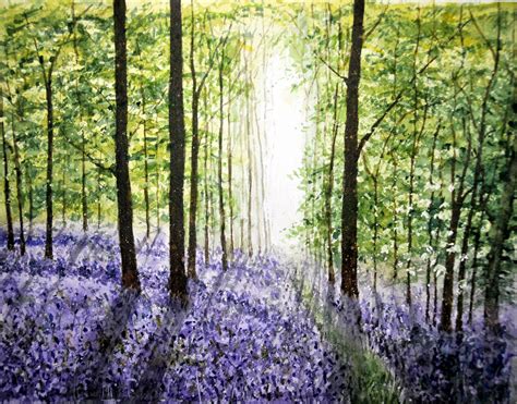 Bluebell Woods Bluebells Landscape Painting Projects