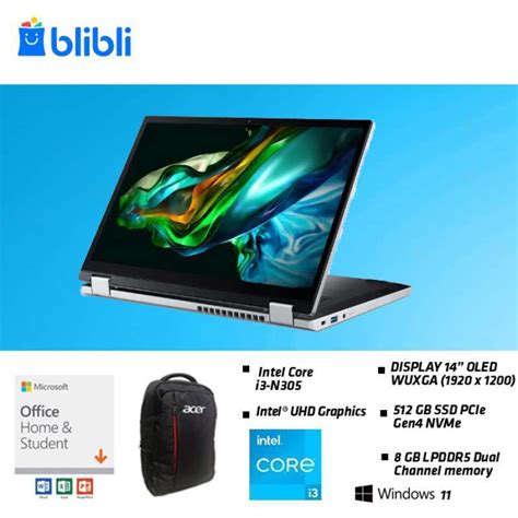 Promo Acer Aspire Spin A Sp Pt C Silver I N G G Win