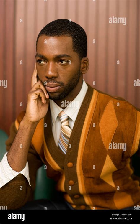 Well Dressed African Man Looking Pensive Stock Photo Alamy