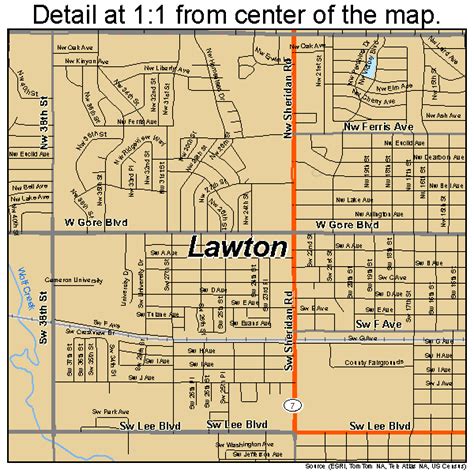 Lawton Oklahoma Street Map 4041850