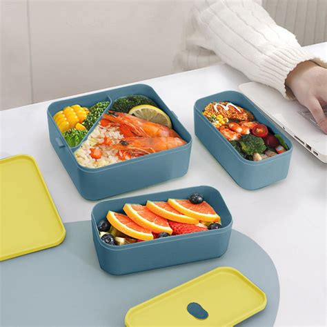 Kraoden Student Double Layer Plastic Lunch Box Microwave Office Worker