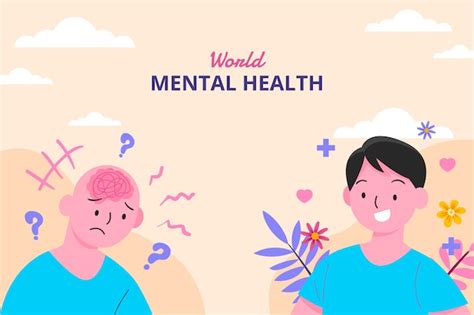 Free Vector Hand Drawn World Mental Health Day Background