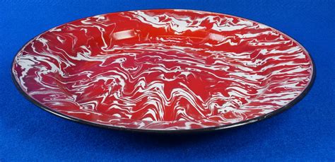 Rd Antique Vintage Graniteware Red And White Swirl Di Flickr