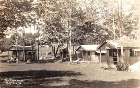 Raymond Maine Camp Kokatosi Cabins Real Photo Antique Postcard K32367