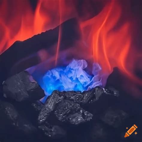 Artistic Depiction Of Burning Coal And Cold Ashes