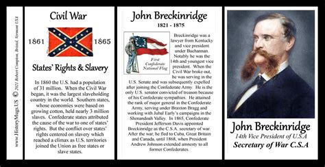 Breckinridge, John C. - Civil War - C.S.A. Secretary of War ...