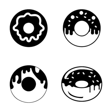 Premium Vector Donuts Vector Icons Set Baking Cookies Template Donut