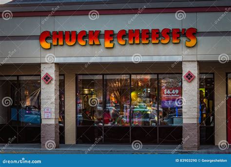 Chuck E Cheese`s Restaurant Entrance Editorial Photo | CartoonDealer.com #129366881