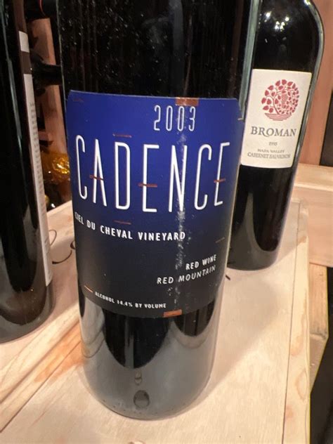 2003 Cadence Camerata Cara Mia Vineyard Usa Washington Columbia