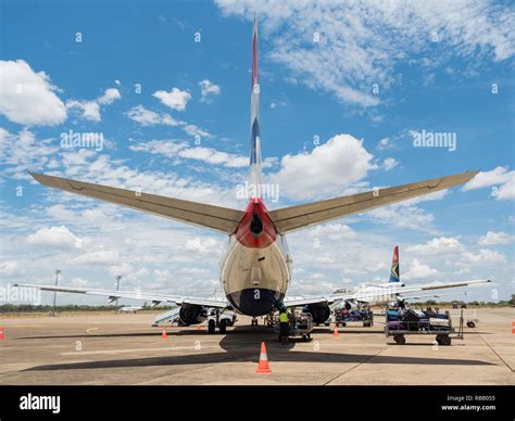 Traffic Airliner On A Runway On Harry Mwanga Nkumbula International