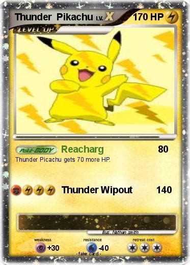 Pokémon Thunder Pikachu Reacharg My Pokemon Card