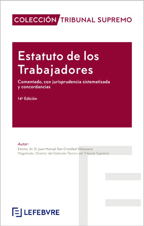 Libro Estatuto de los Trabajadores 9788419896735 San Cristóbal