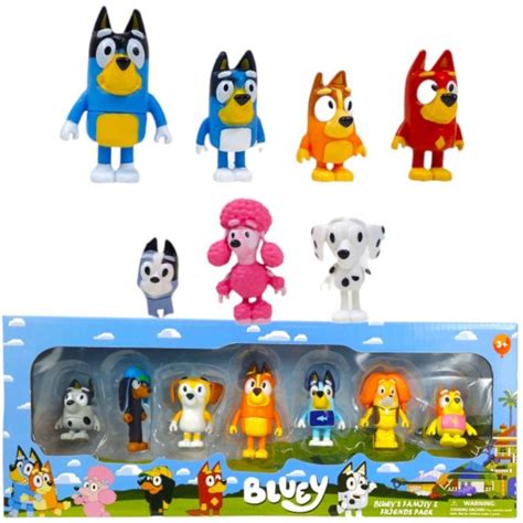 Bluey I Bingo Zestaw Figurek Sztuk Figurka Z Bajki Rodzinka