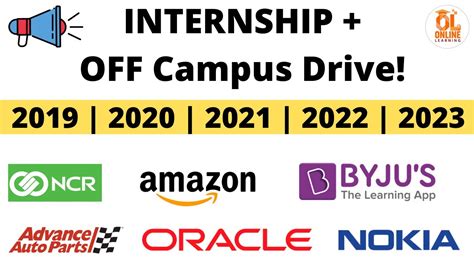 Latest Off Campus Drive Internships 2019 2020 2021 2022