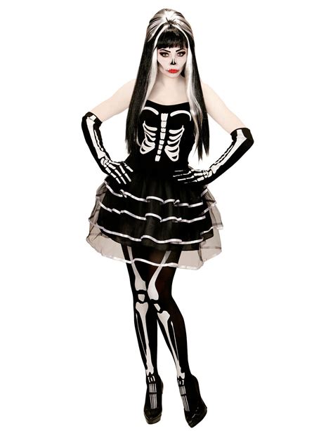 D Guisement Squelette Tutu Bouffant Femme Halloween Deguise Toi