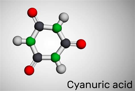 Cyanuric Acid Molecule It Is Triazine Enol Tautomer Of Isocyanuric Acid Molecular Model 3d