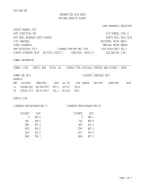 Fillable Online Ngs Noaa Ngs Form Aeronautical Data Sheet National