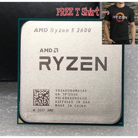 Original Amd Ryzen 5 2600 6 Core 34ghz Processors Free T Shirt Ryzen Shopee Malaysia