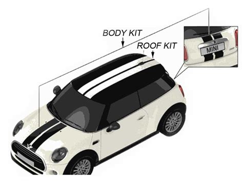 Mini Cooper Sport Stripes Roof And Body Oem Gen3 F54