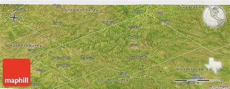 Satellite Panoramic Map Of Dewitt County