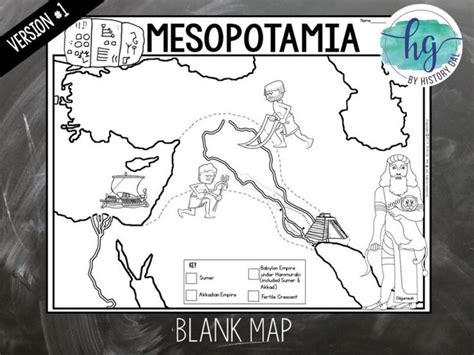 Mesopotamia Map Activity Print And Digital By History Gal Map