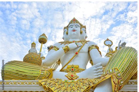 Brahma statue God of create Stock Photo | Adobe Stock