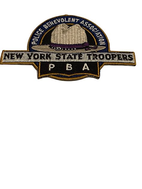 Ny State Troopers Pba Police Patch Laser Cut Rare