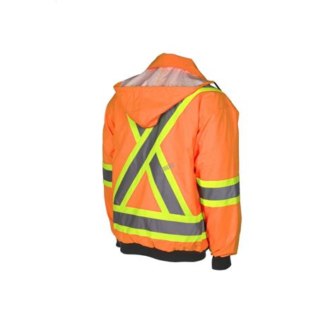 6 In 1 Hi Vis Winter Coat Fluorescent Orange Csa Z96 15 Cl 2 Lvl 2