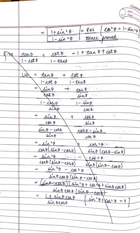 RD Sharma Solutions For Class 10 Trigonometric Identities Exercise 11 1