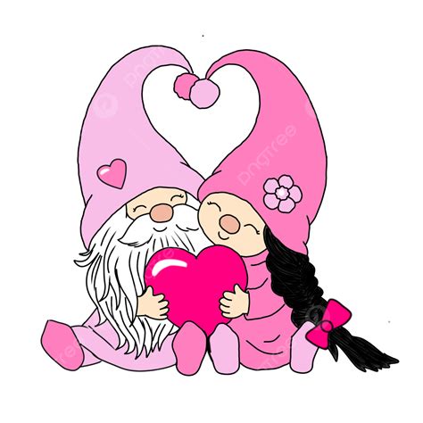 Valentines Gnome Clipart Hd Png Couple Gnomes Valentine Couple