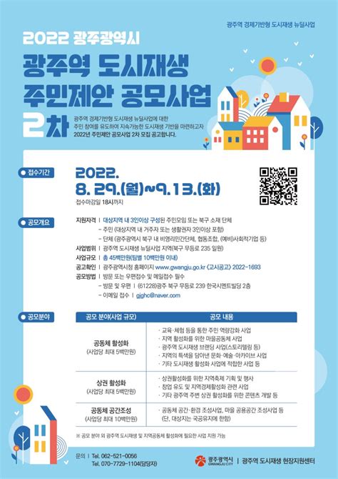 홍보 2022 광주광역시 광주역 도시재생 주민제안 공모사업 2차 네이버 블로그