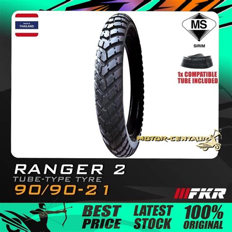 Tayar Kombo Fkr Tyre Ranger 2 9090 21 With Fkr Tube Dual Sports