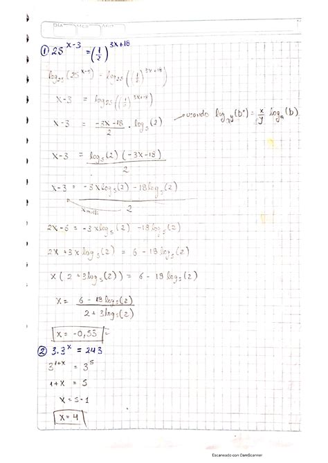 Solution Ecuaciones Exponenciales Y Logaritmicas Studypool