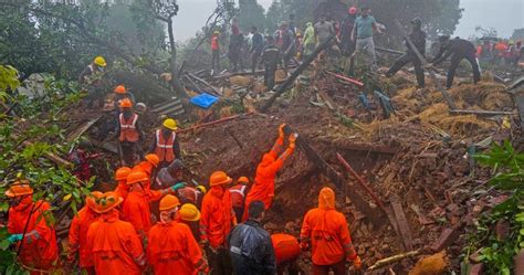 India landslide: Rescuers push on as death toll rises