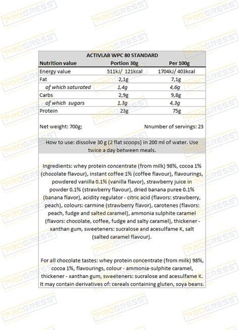 Activlab Whey Protein Wpc Standard G Prote Ne Poeder