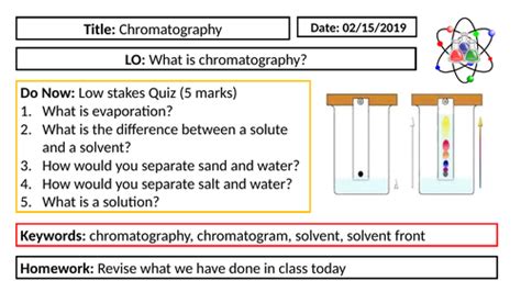 Ks3 Chemistry Chromatography Teaching Resources